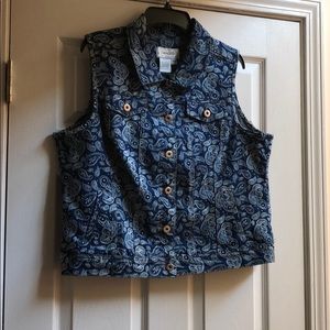Live a little button down vest